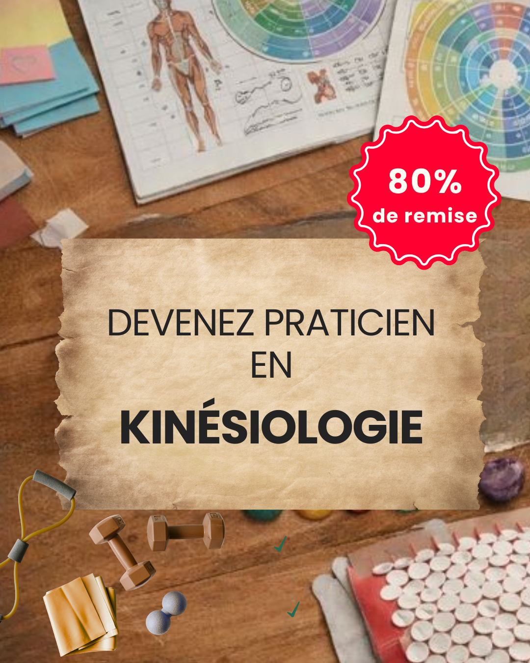 Instruire Bien-Être Facebook ad: Formation certifiante en Kinésiologie | 100 % en ligne…