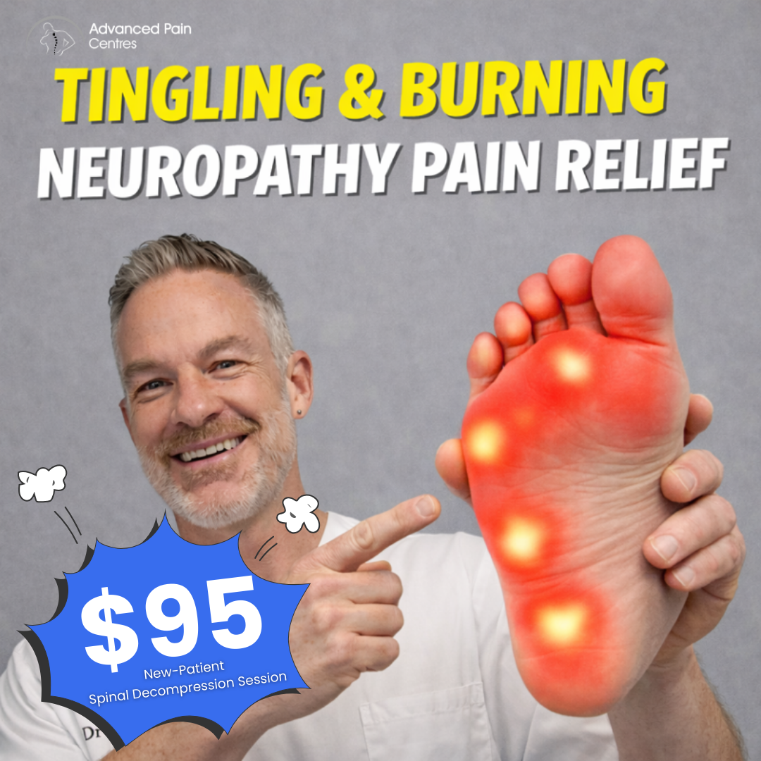 Advanced Pain Centres Facebook ad: Numbness, Tingling, Severe Pain Relief | $95