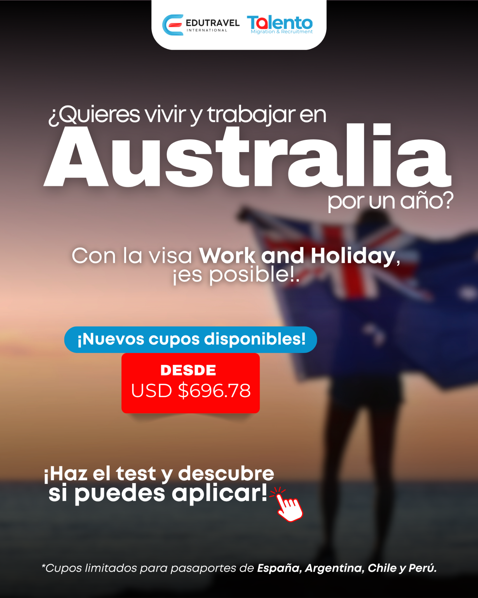 EduTravel International Facebook ad from Aug 7, 2025