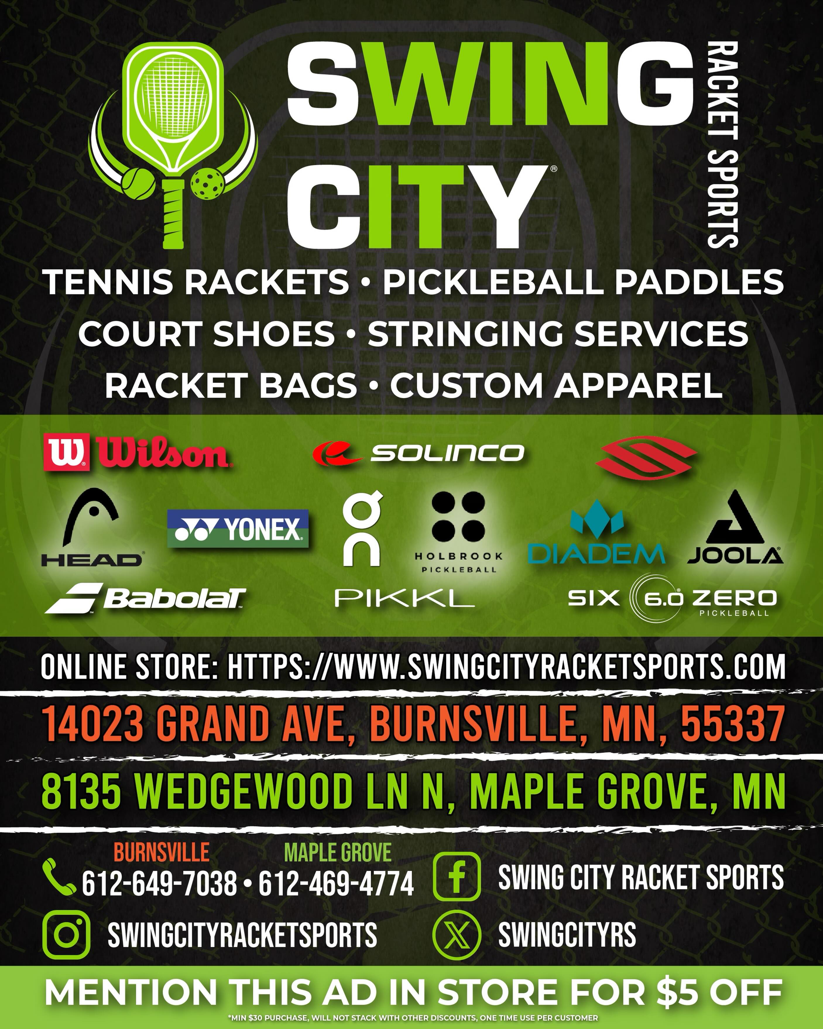 Swing City Racket Sports Facebook ad: Home | Swing City Racket Sports