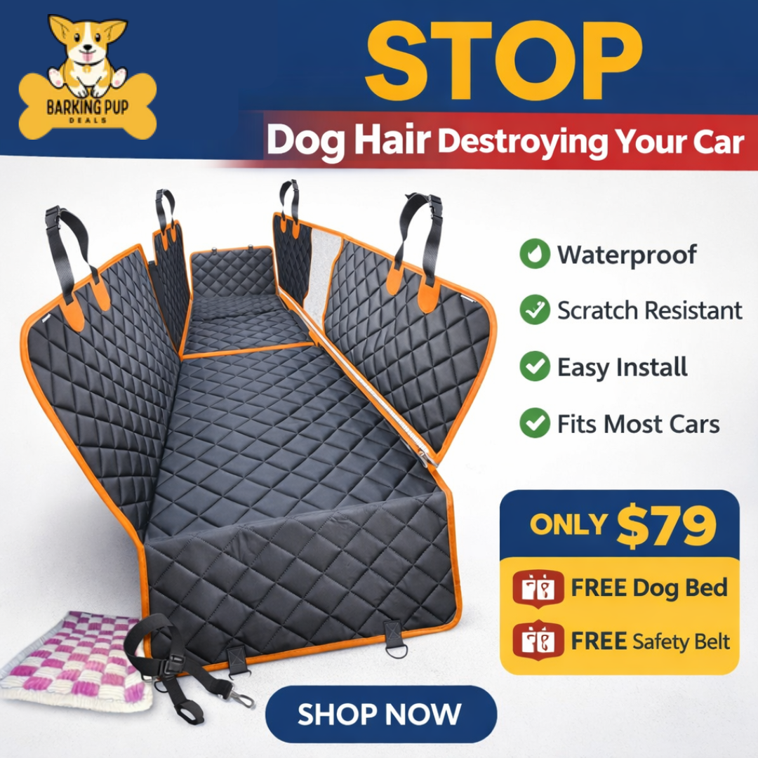 Barking Pup Deals Facebook ad: Converts to hammock, bench, or trunk cover