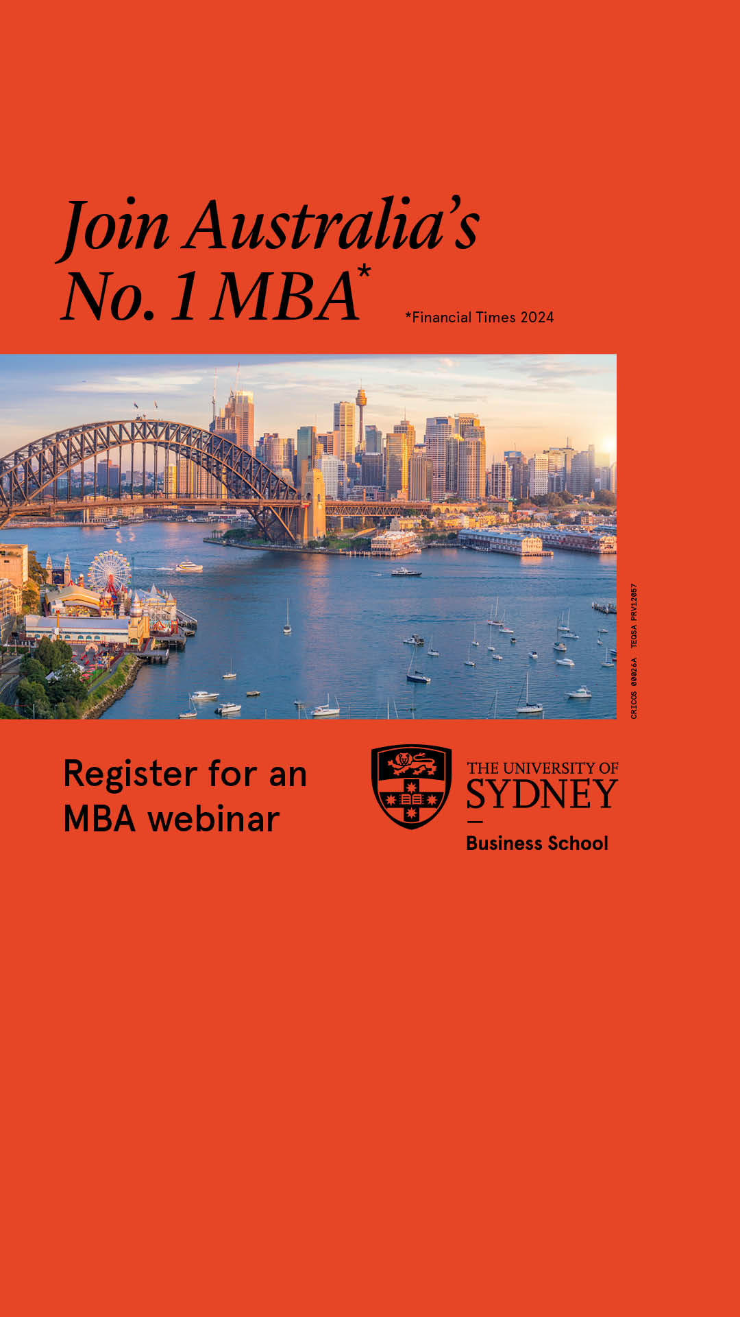 University of Sydney Business School Facebook ad