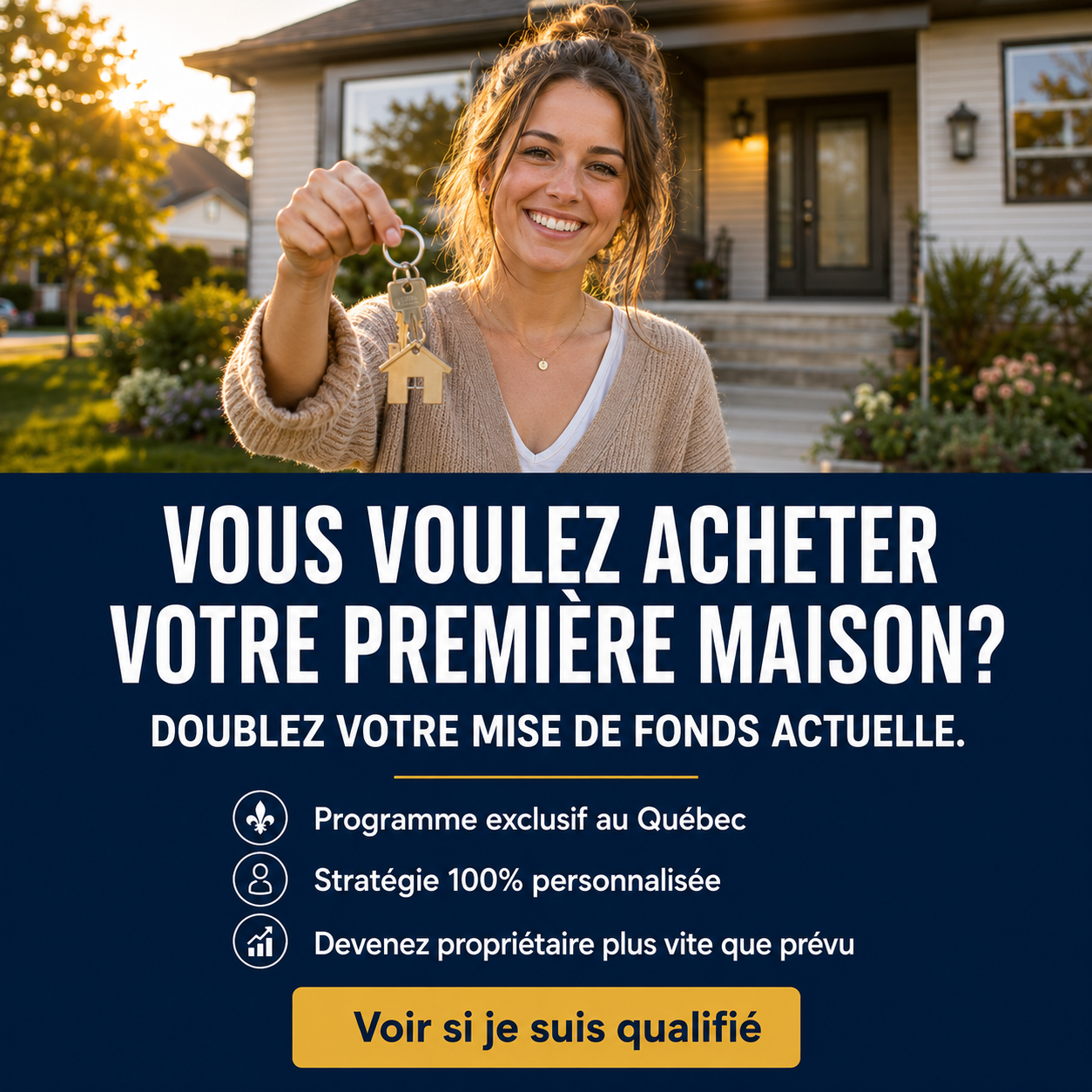 Devenir Propriétaire Quebec Facebook ad: DOUBLER VOTRE MISE DE FOND