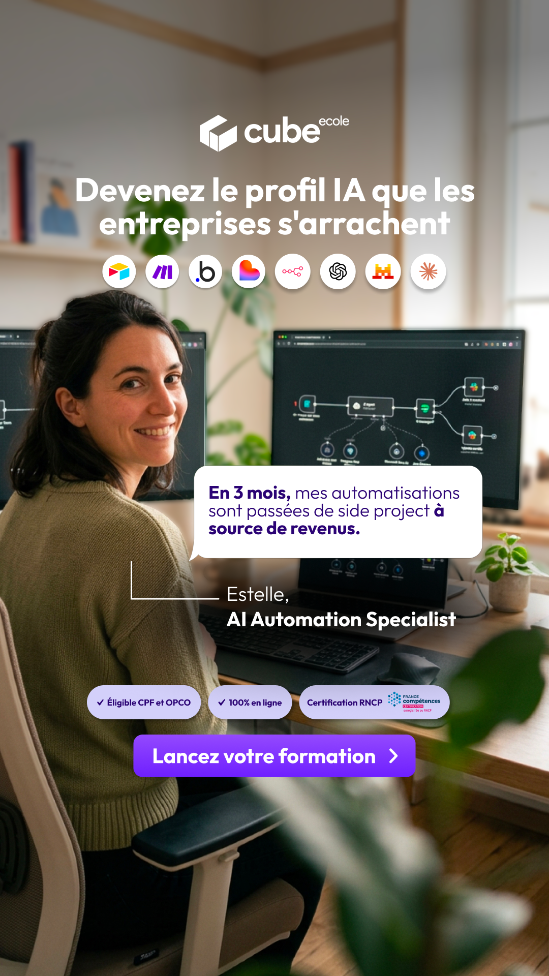 École Cube Facebook ad