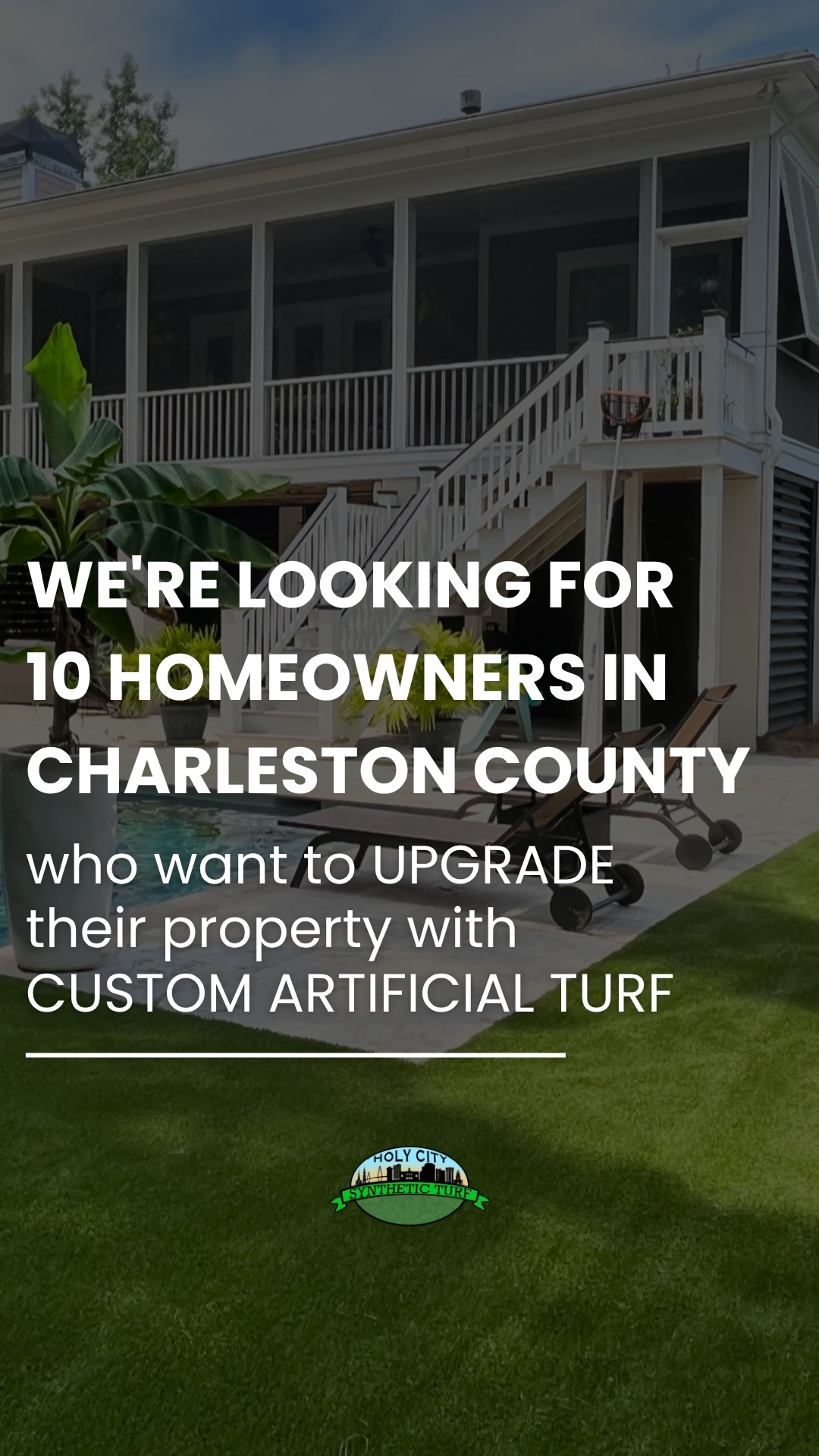 Holy City Synthetic Turf Facebook ad from Apr 13, 2026