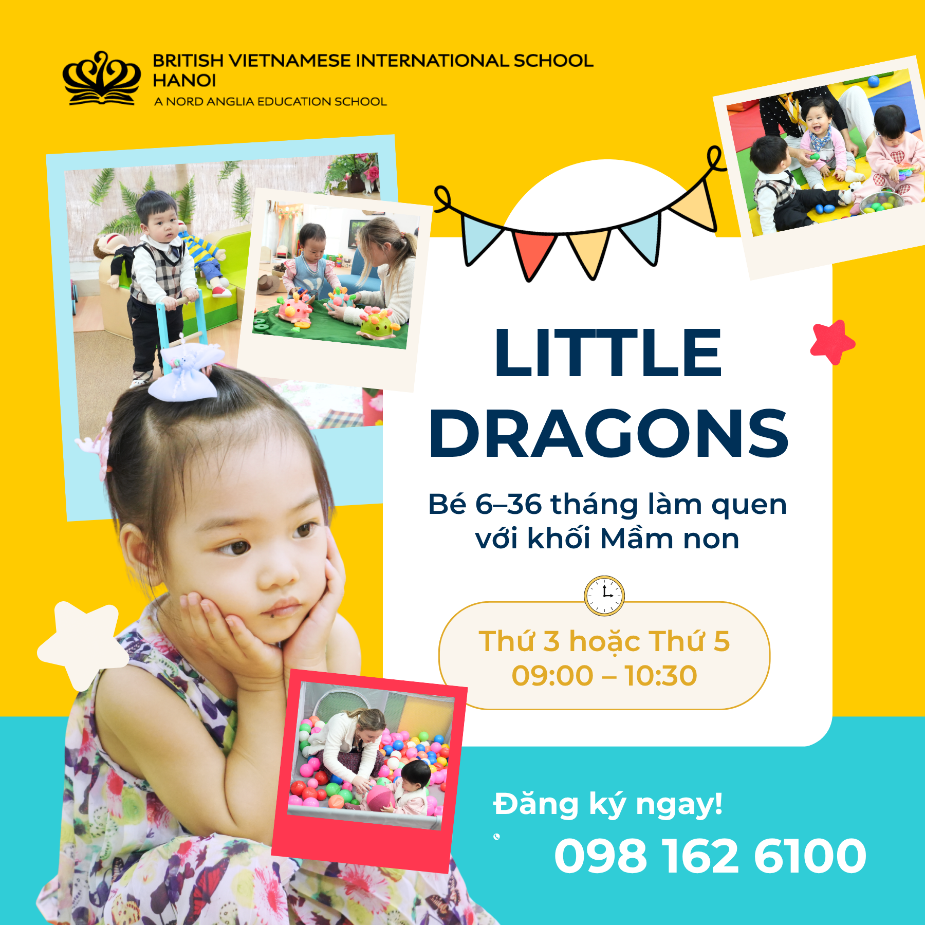 British Vietnamese International School Hanoi - BVIS Hanoi Facebook ad: Đăng ký Little Dragons