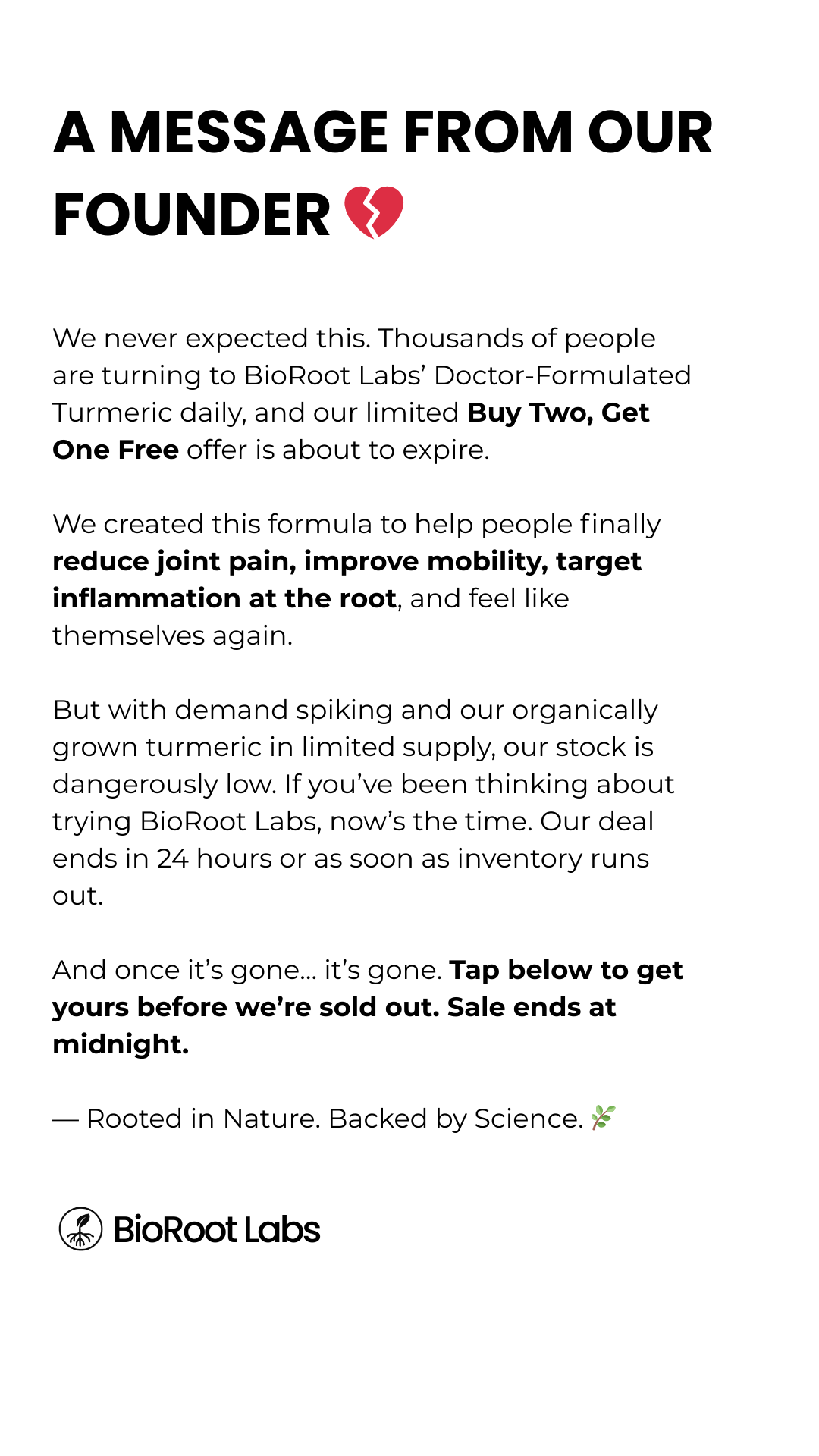 BioRoot Labs Facebook ad