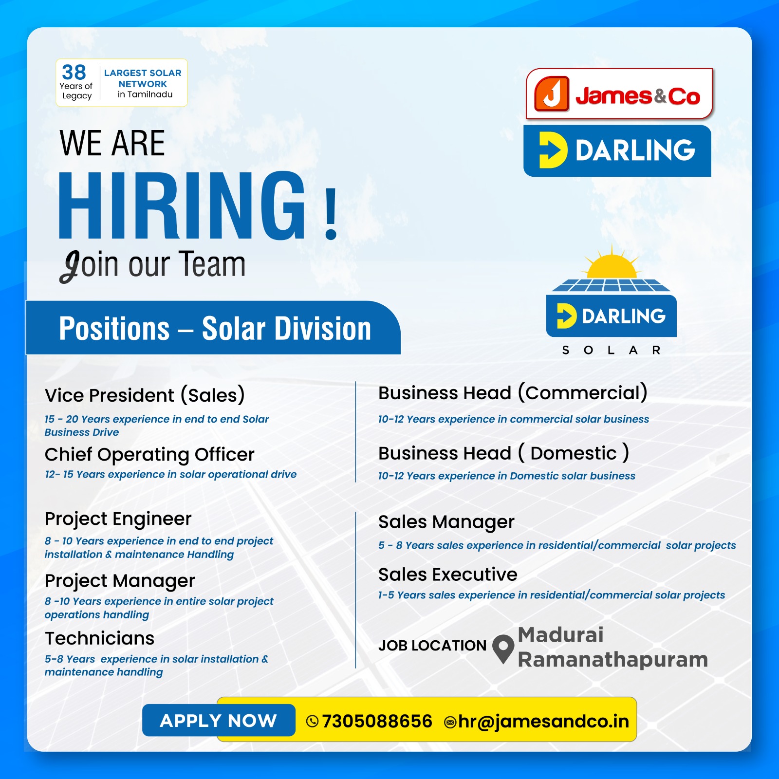James & Co_Official Facebook ad: Power Your Career with Solar