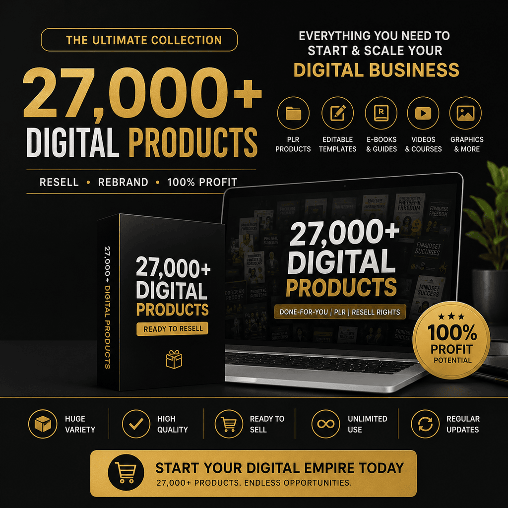 The Magnet Facebook ad: Start Your Digital Product Store, Ready Products Included
