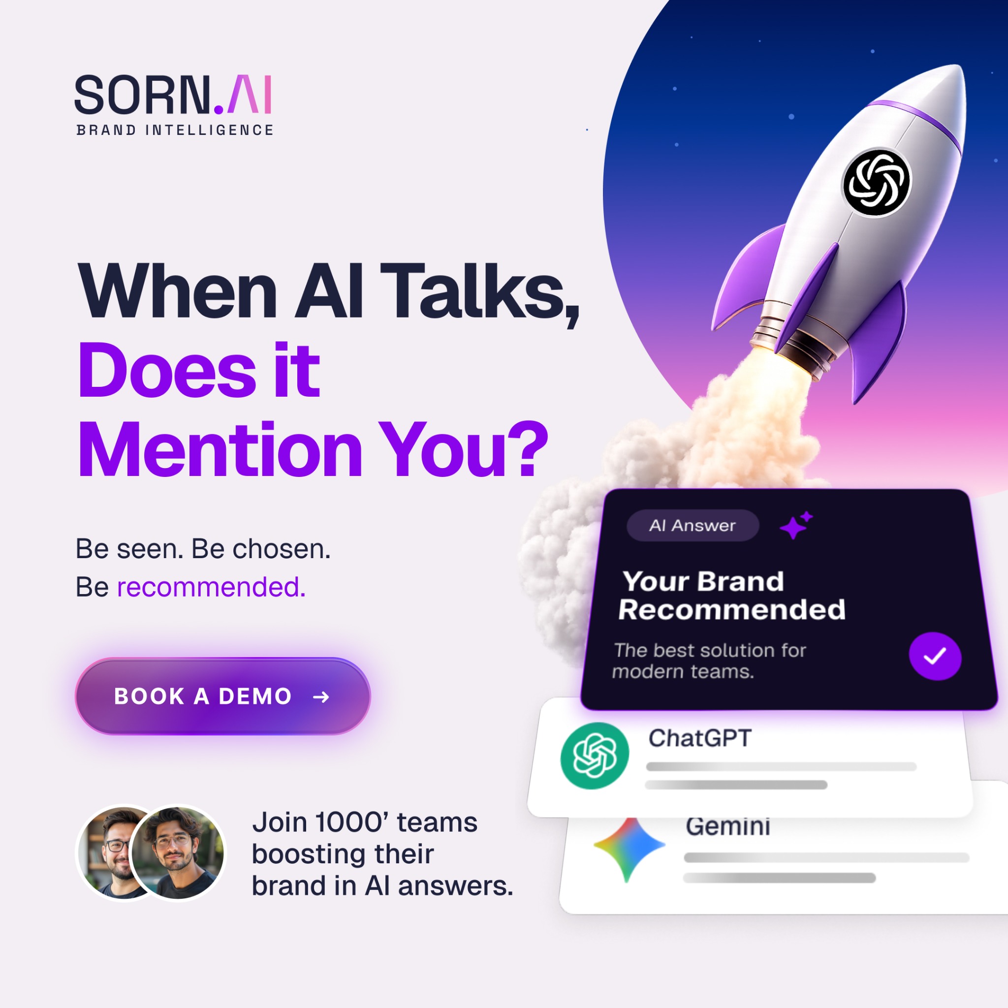 Sorn.ai Facebook ad: Check AI Visibility For Your Business