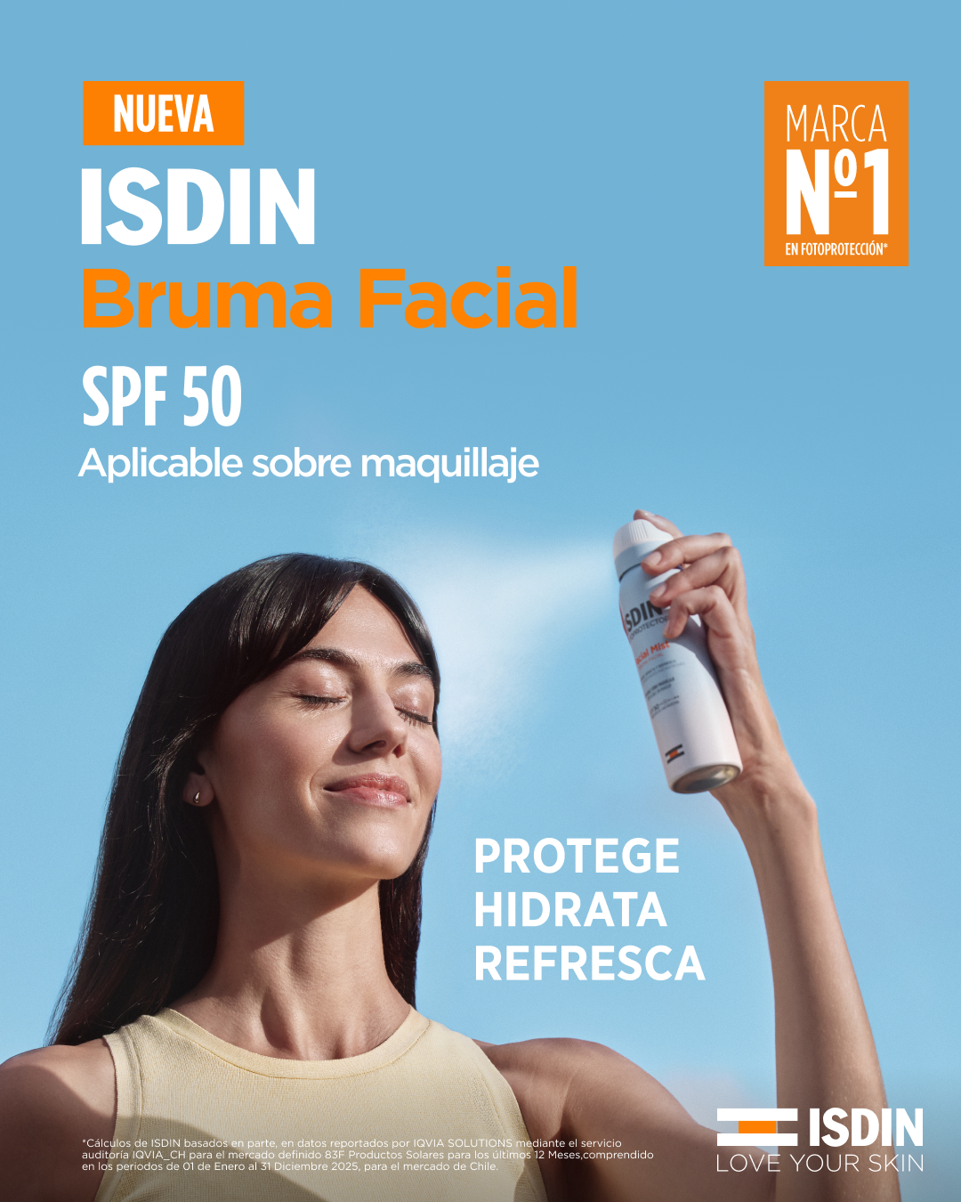 ISDIN Chile Facebook ad: El secreto para una piel protegida es.