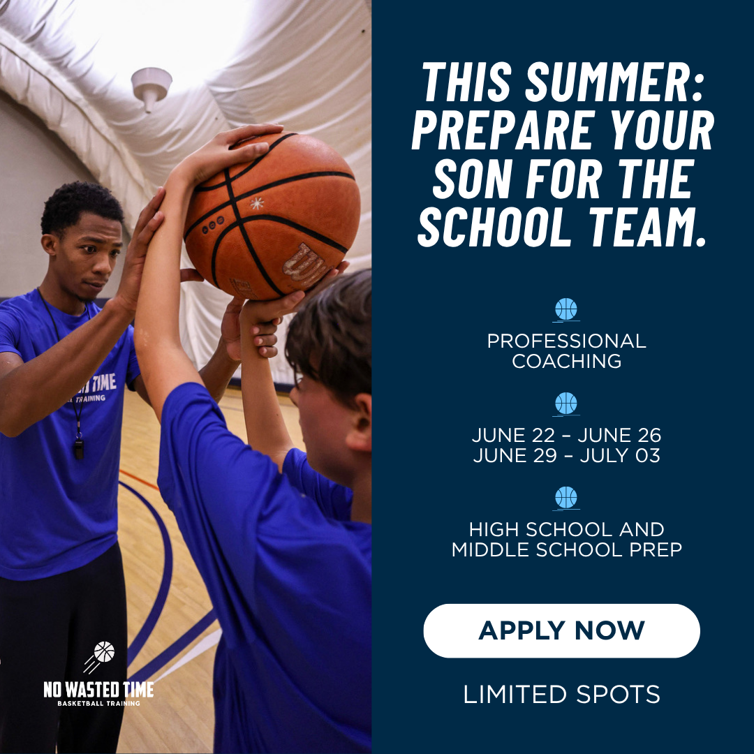 No Wasted Time Bball Facebook ad: Prepare for the School Season