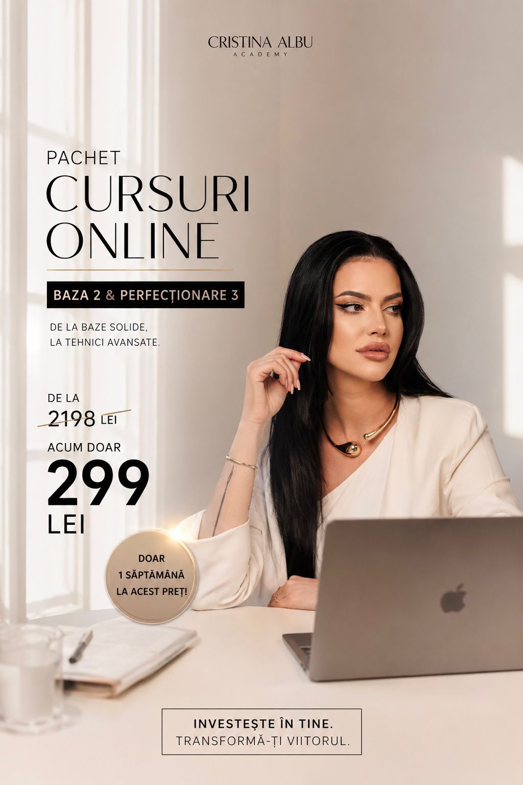 Cristina Albu Academy Facebook ad: Reducere 86%, doar azi