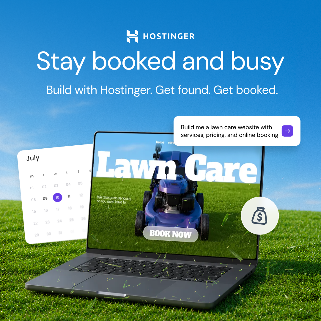 Hostinger Facebook ad: AI website creation