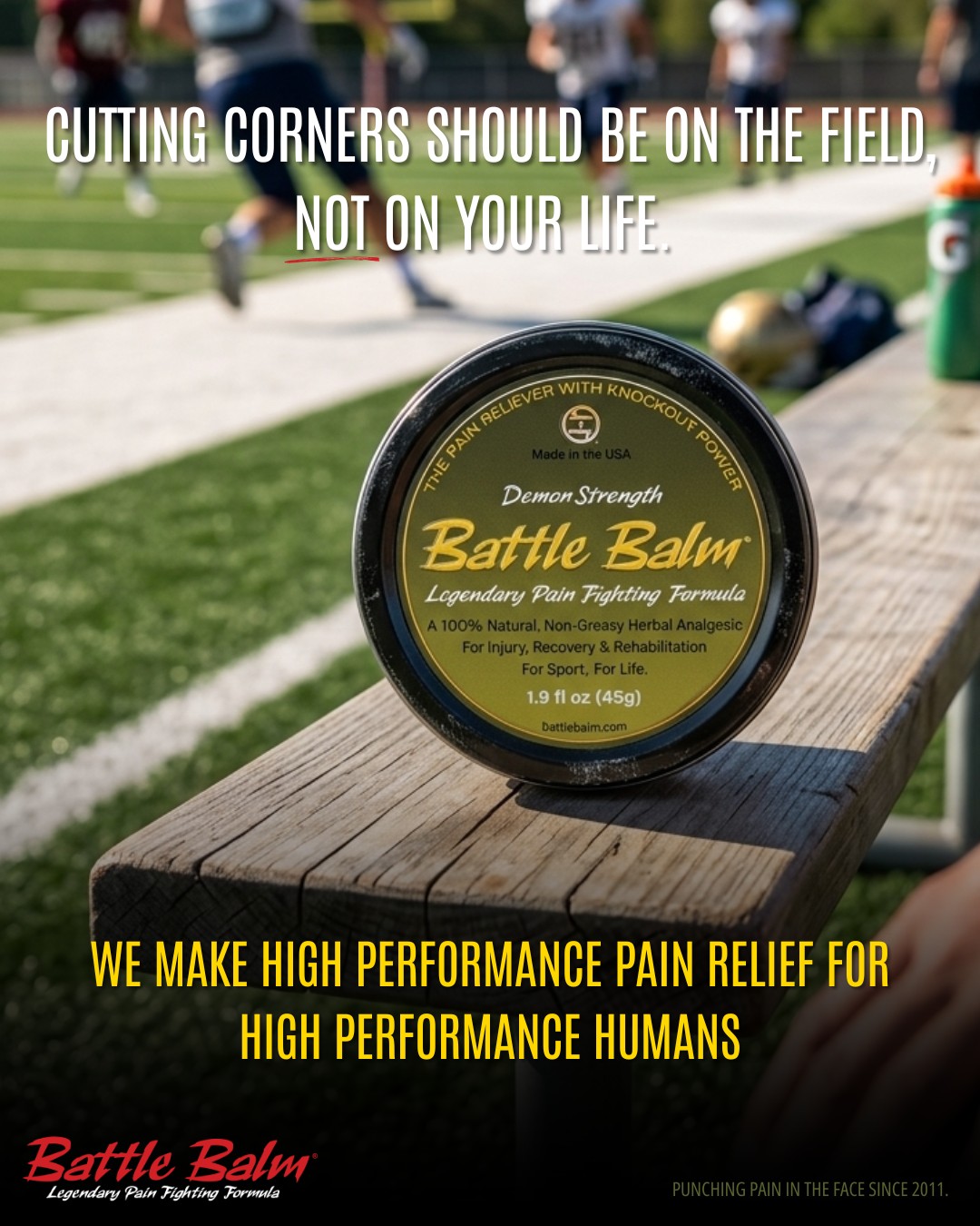 Battle Balm Facebook ad: Battle Balm - Powerful, All Natural Pain Relief Cream That…