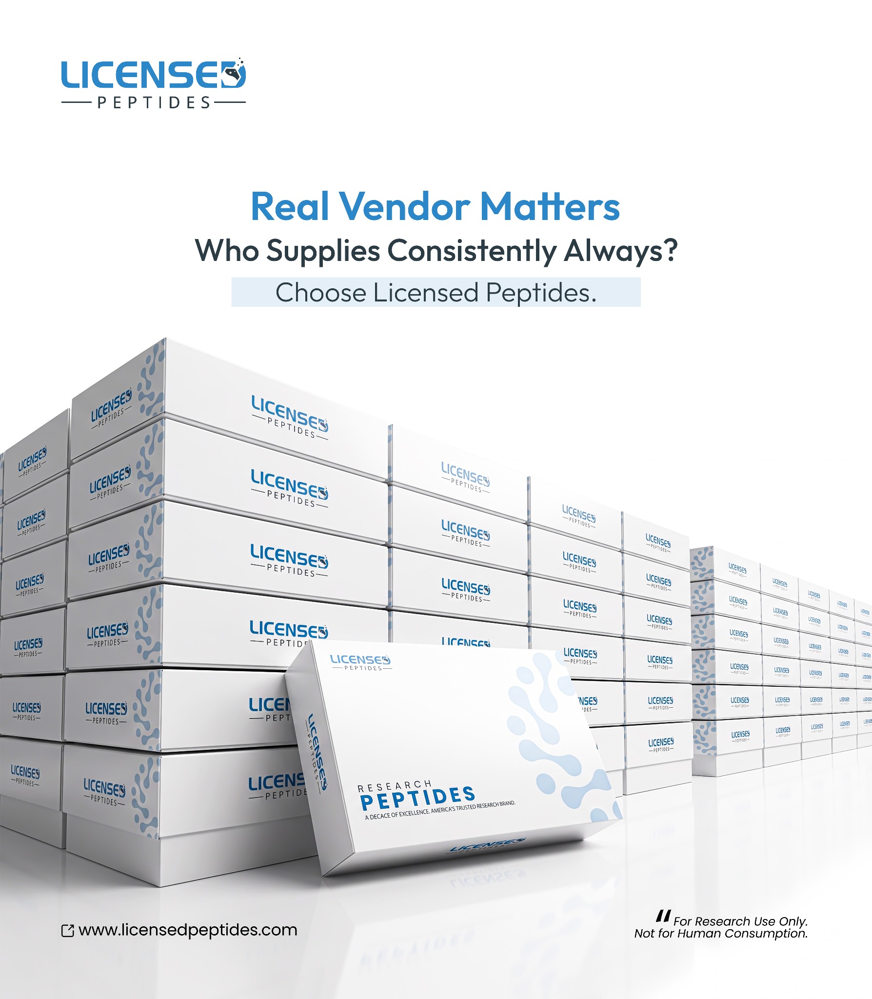 LicensedPeptides.com Facebook ad