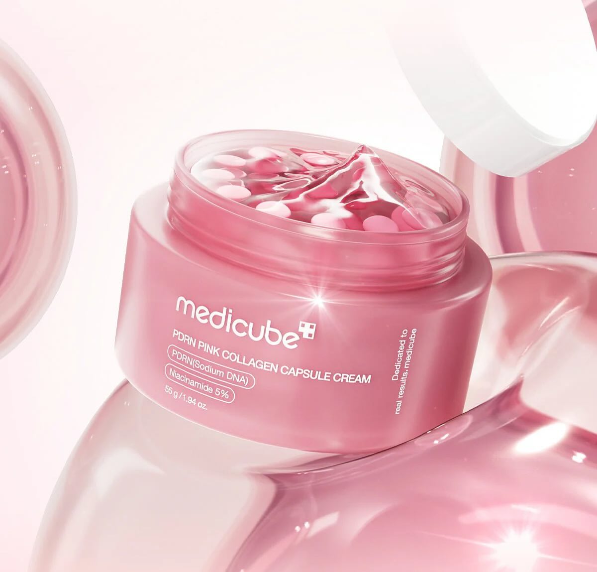 Recap Beauty Facebook ad: PDRN Pink Collagen Capsule Cream ₡14.500 55g