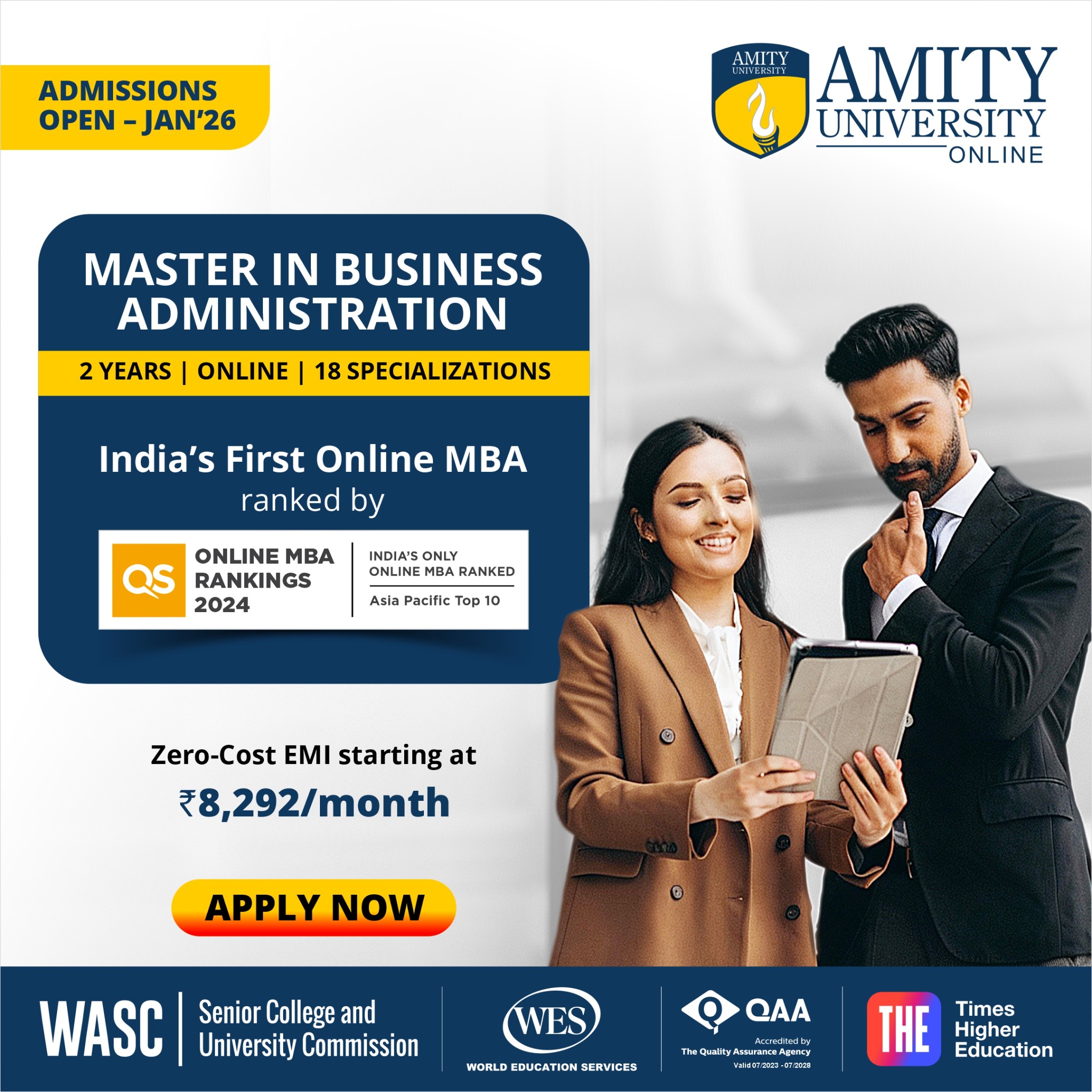 Amity Online Facebook ad