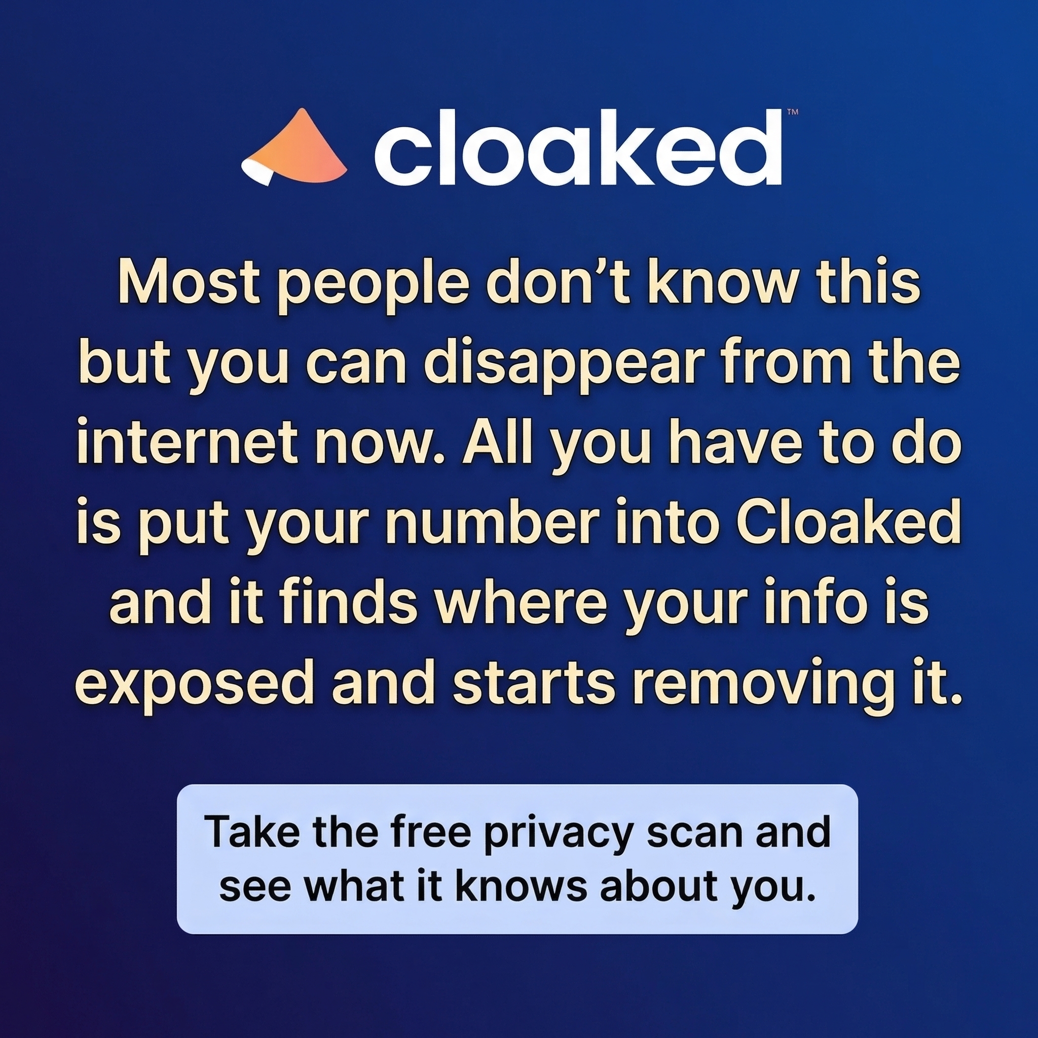 Cloaked Inc. Facebook ad
