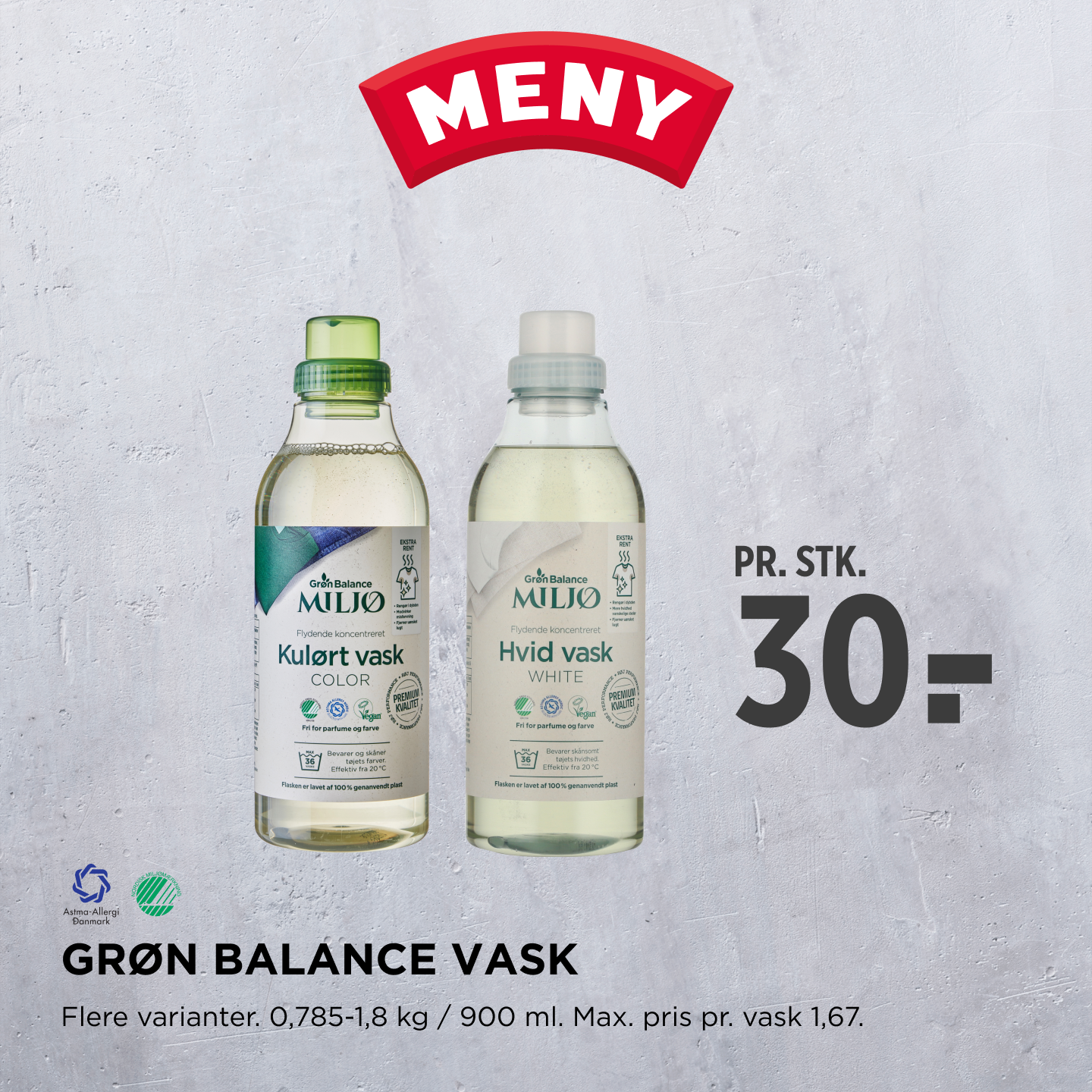 Grøn Balance Facebook ad: At handle med omtanke skal ikke være dyrt…