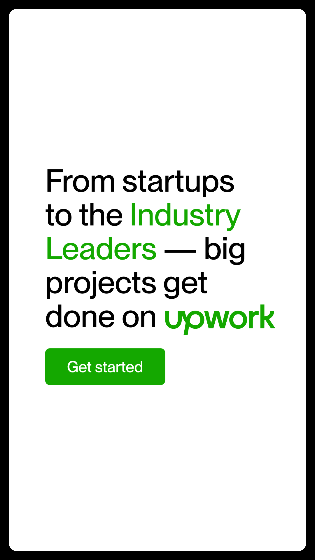 Upwork Facebook ad