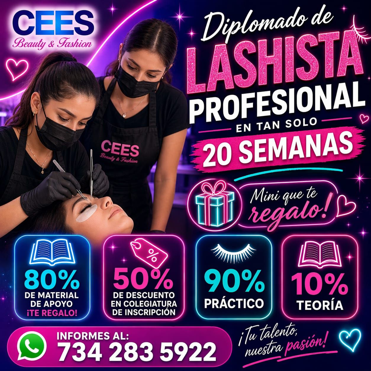 CEES Facebook ad: ¡Haz brillar tu talento y transforma tu pasión…
