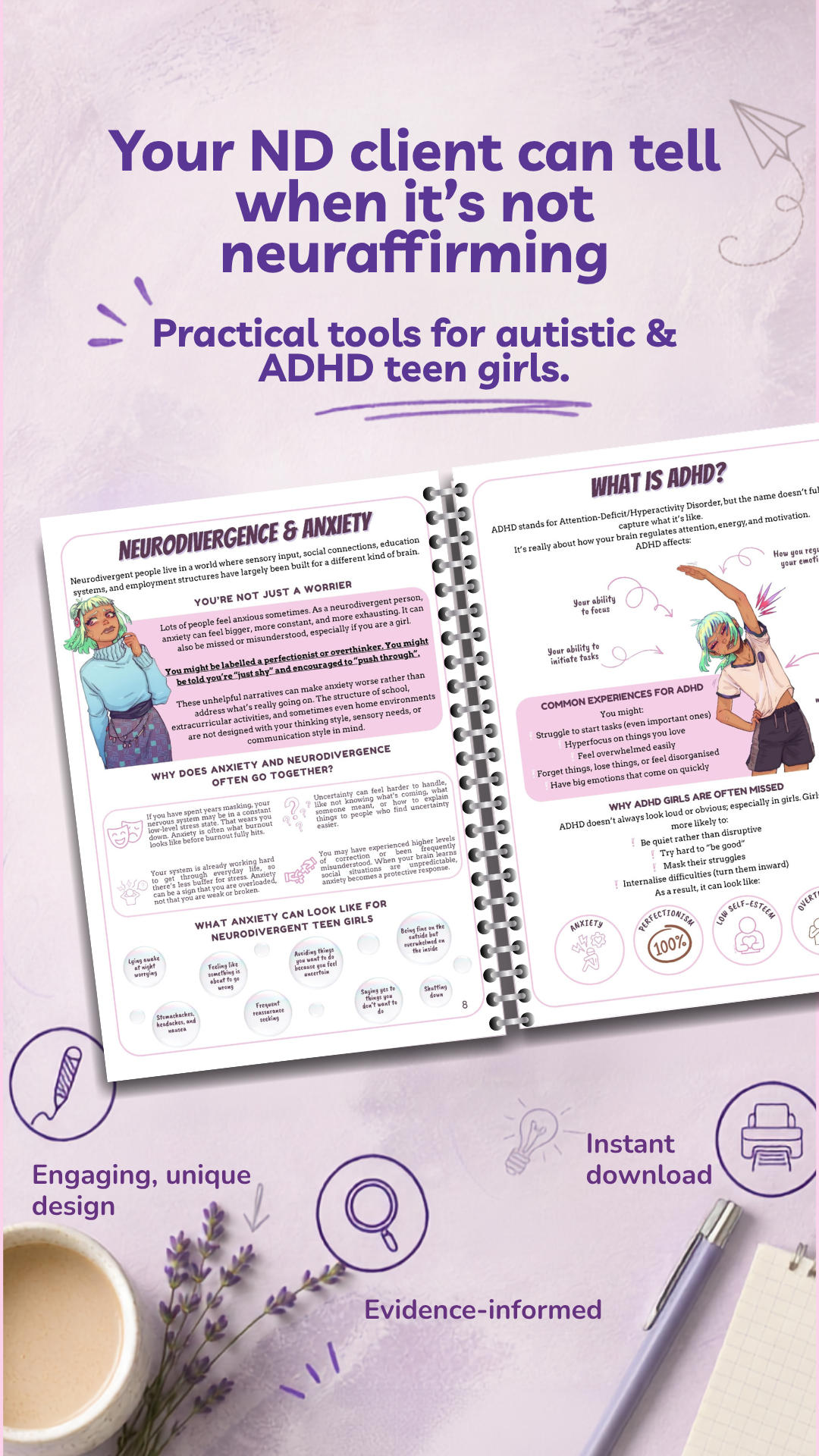 Pocket Psych Facebook ad: Support ND Teen Girls, Save 15%