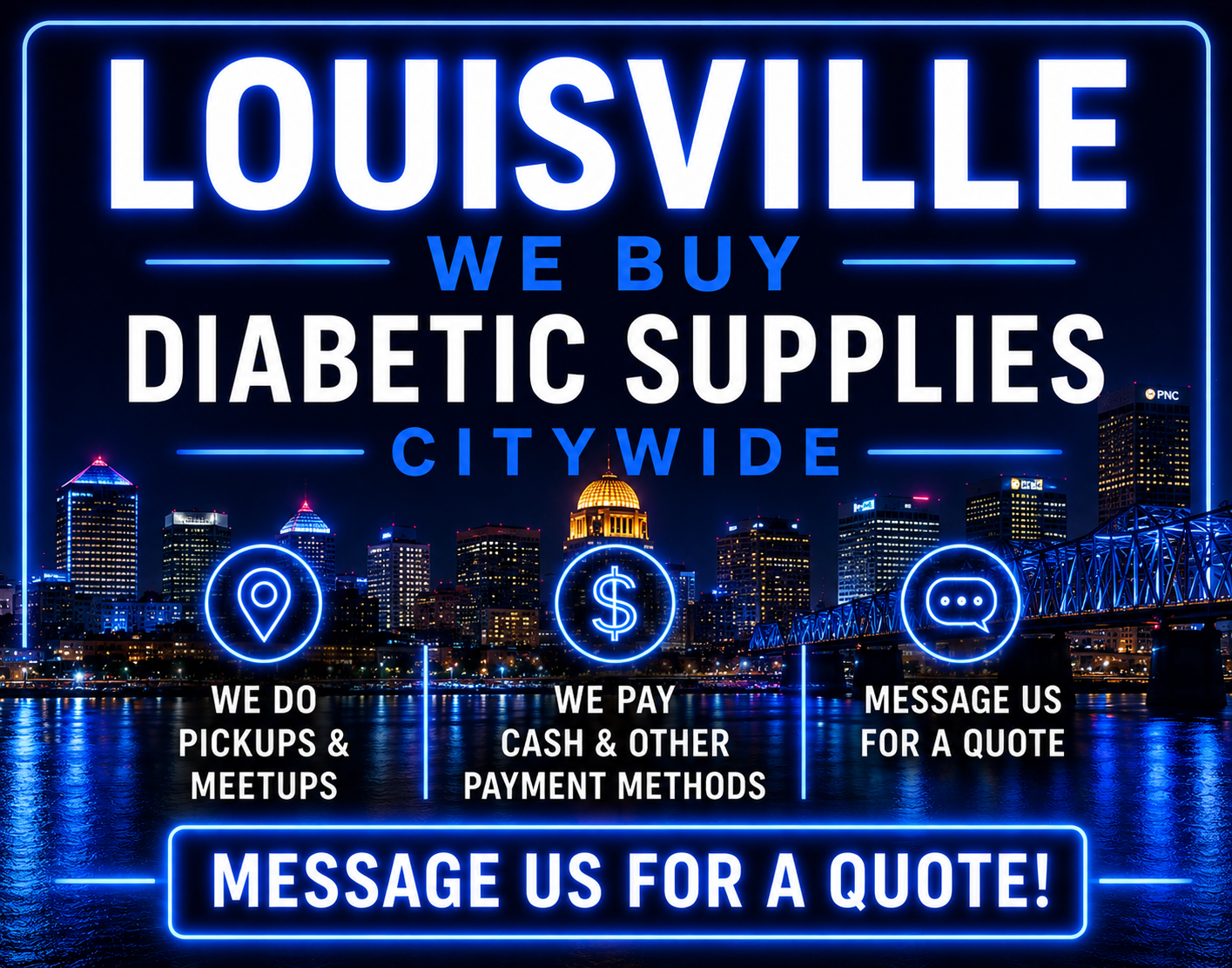 Income for Diabetics Louisville Facebook ad: Sell Your Diabetic Supplies Today!