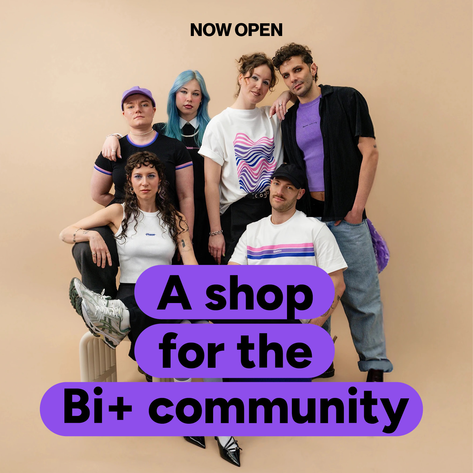 Biweekly.Shop Facebook ad: For Bis, Pans, Queers & Allies