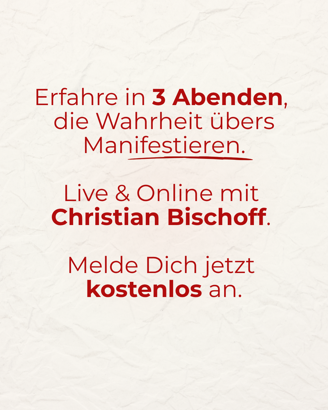 Christian Bischoff Facebook ad