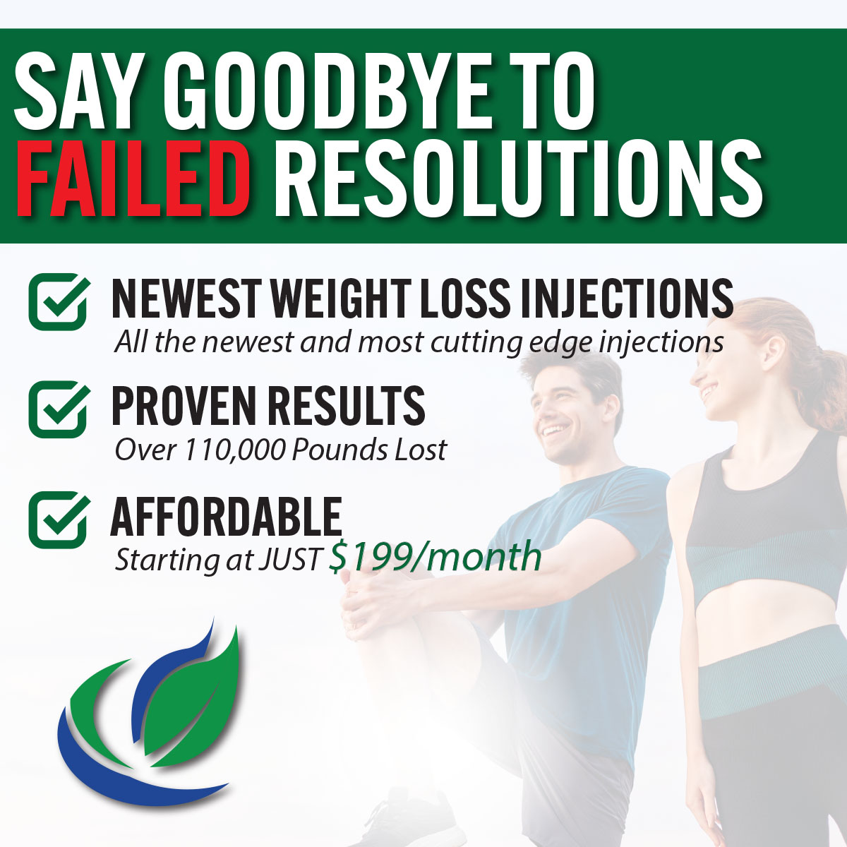 Healthy Solutions Clinic Facebook ad: Make 2025 Your Most Succe