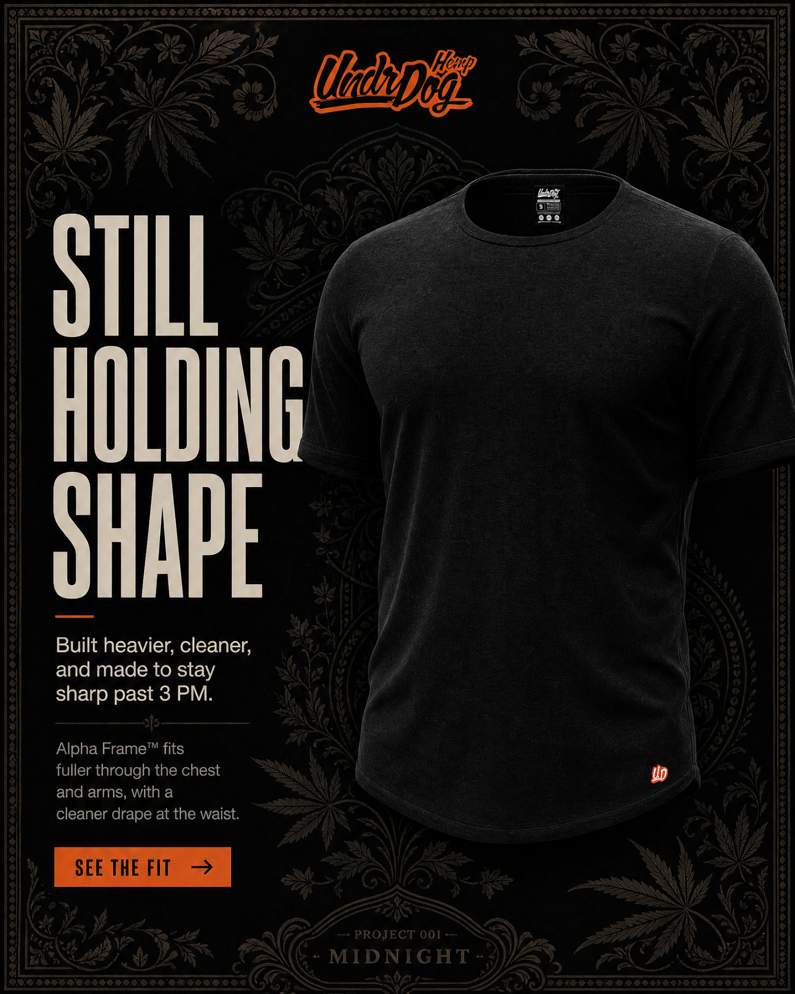 UndrDog Hemp Facebook ad: Real Men Wear Hemp. Lifetime Warranty.