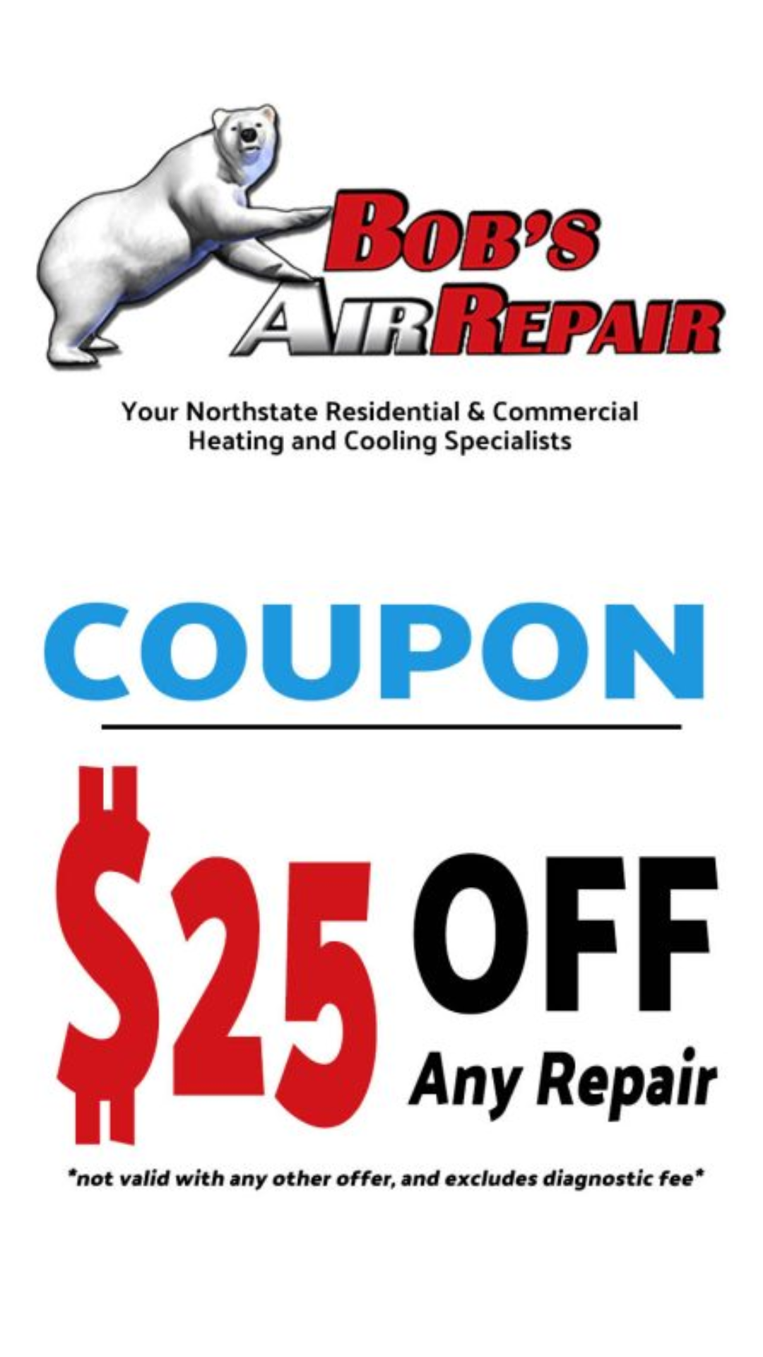 Bob's Air Repair Facebook ad from Mar 7, 2025