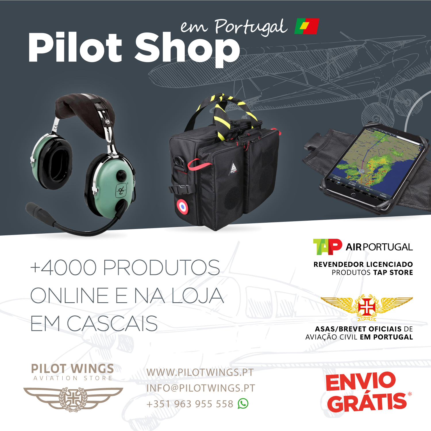 Pilot Wings Aviation Store Facebook ad