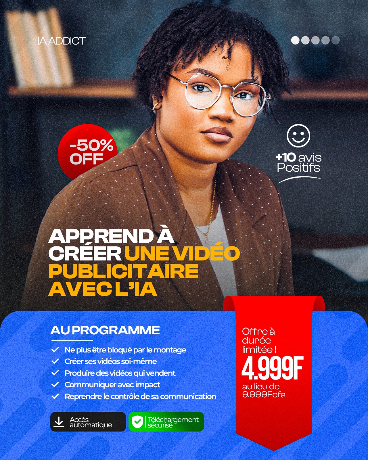 Saran / IA Addict Facebook ad: Apprend à créer une vidéo publicitaire avec l’IA!