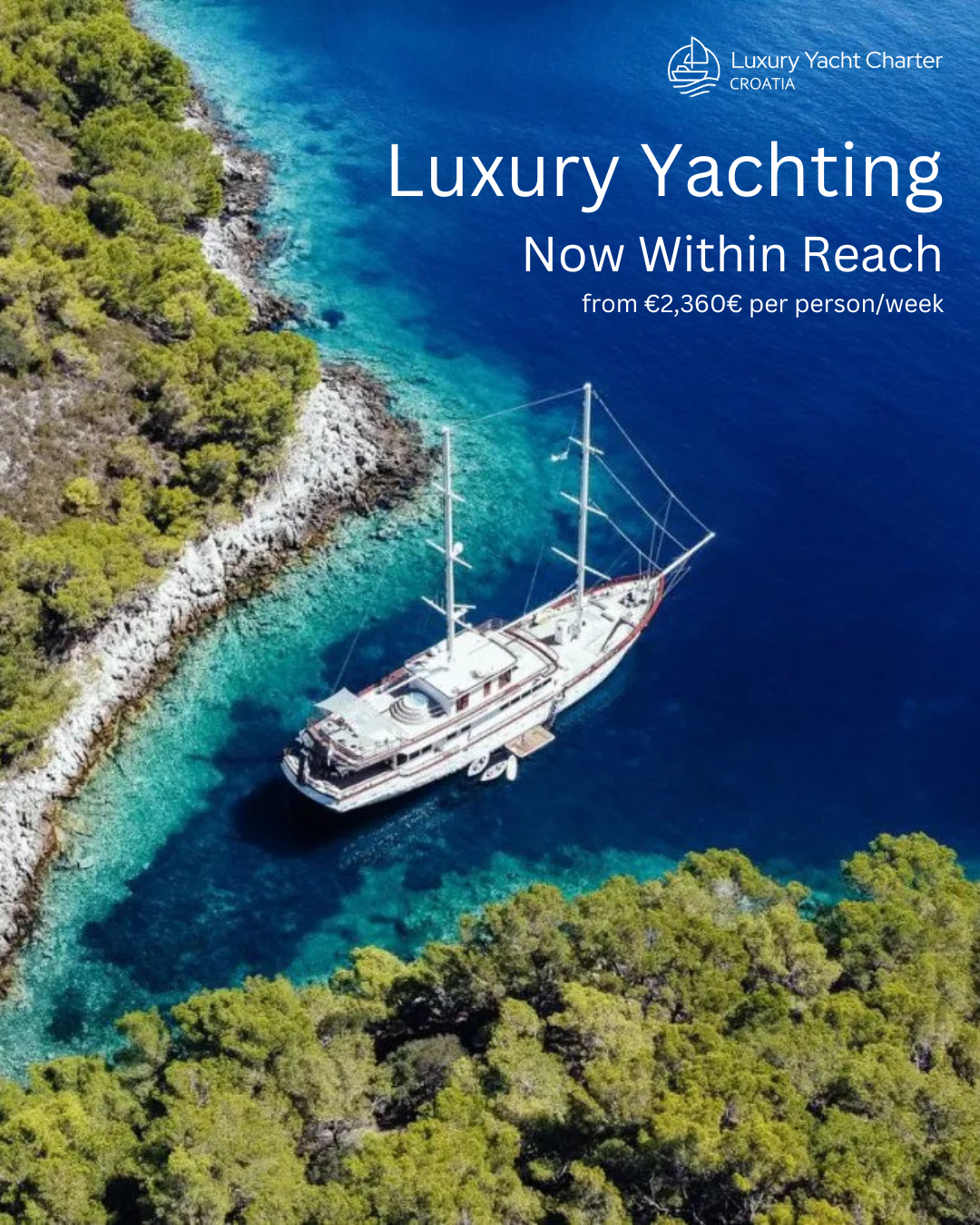 Luxury Yacht Charter Croatia Facebook ad