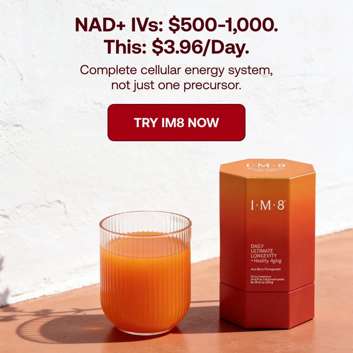 IM8 Global Facebook ad: Longevity Starts at the Cellular Level