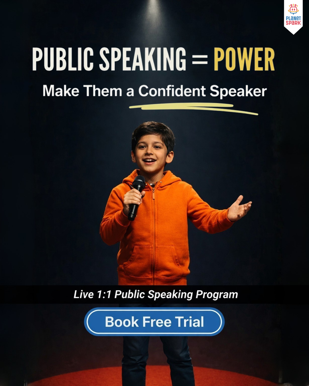 PlanetSpark - The Public Speaking Expert Facebook ad