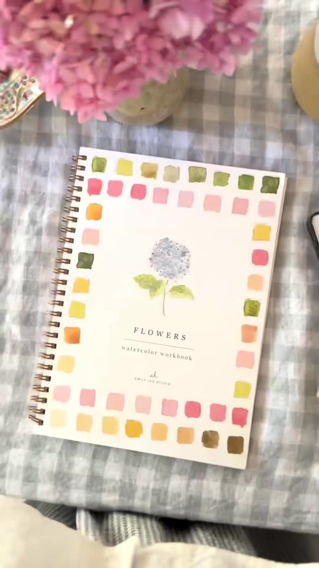 Emily Lex Studio Facebook ad: Flowers Watercolor Workbook