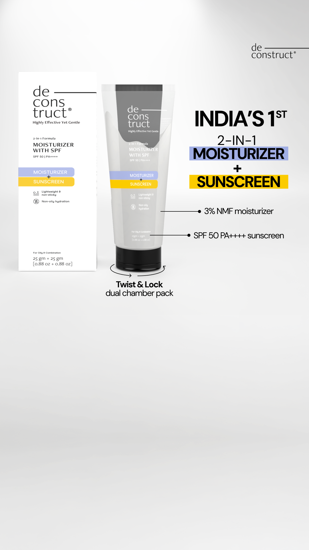 Deconstruct Skincare Facebook ad