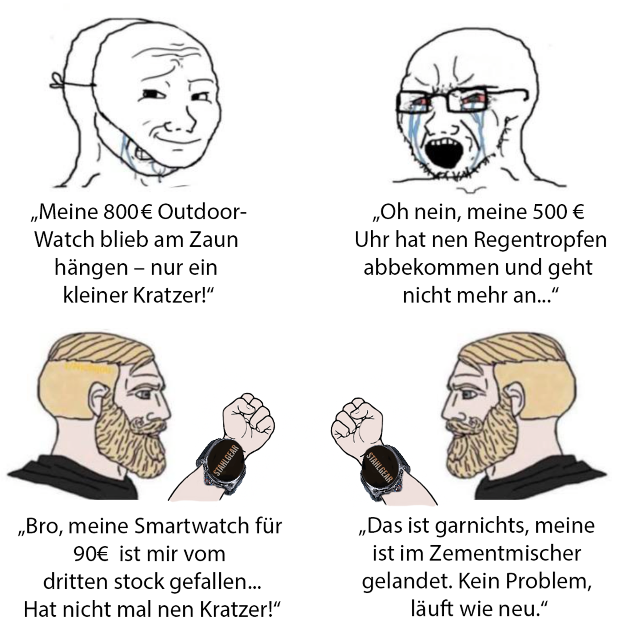 StahlGear Facebook ad: Weit über 10 Tage ohne Aufladen!