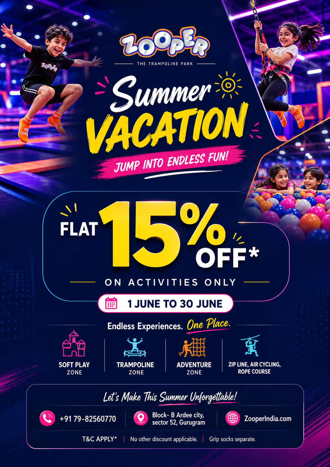 Zooper India Facebook ad: Flat 15% OFF This Summer