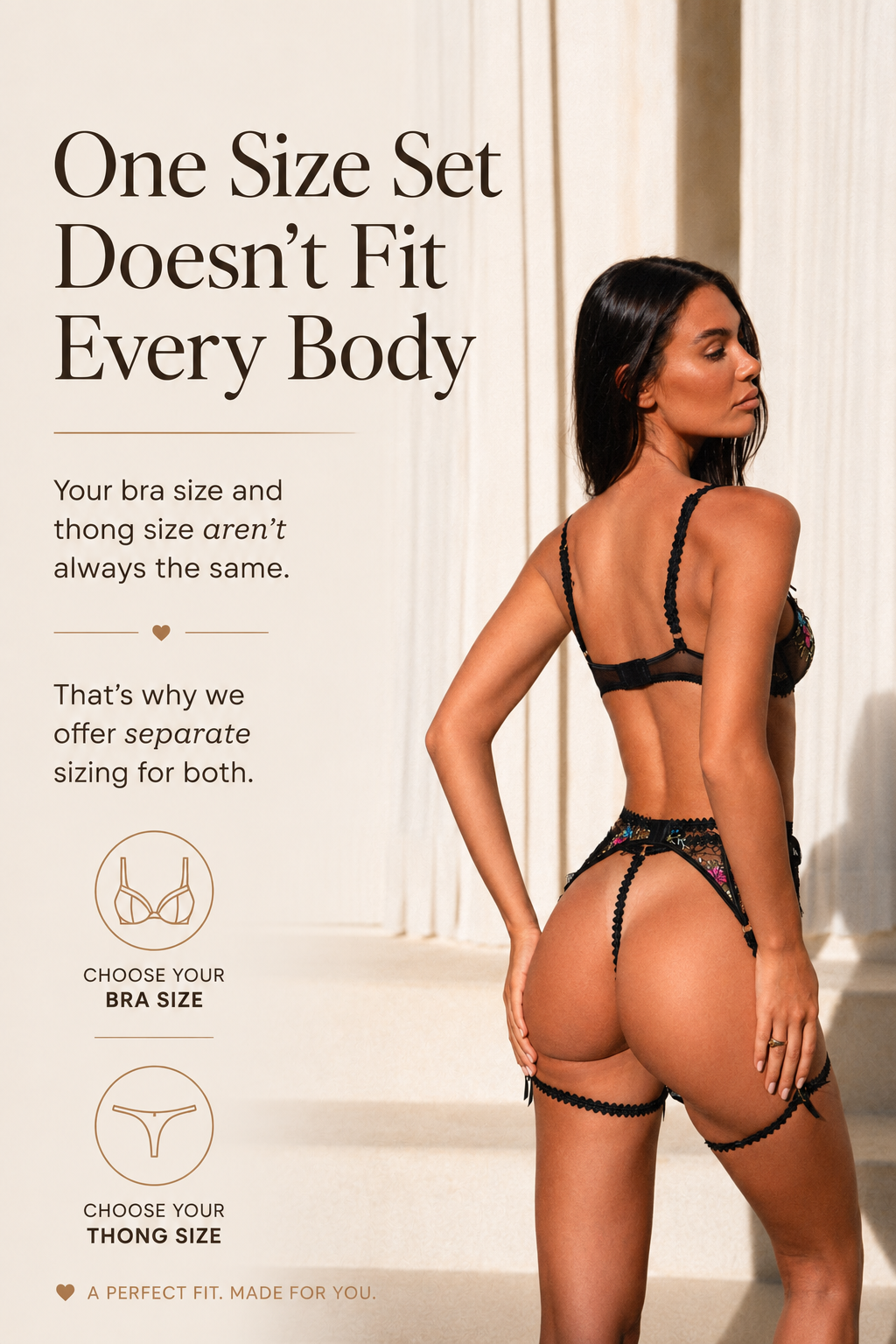 L.BEV Facebook ad: No More Compromising on Fit