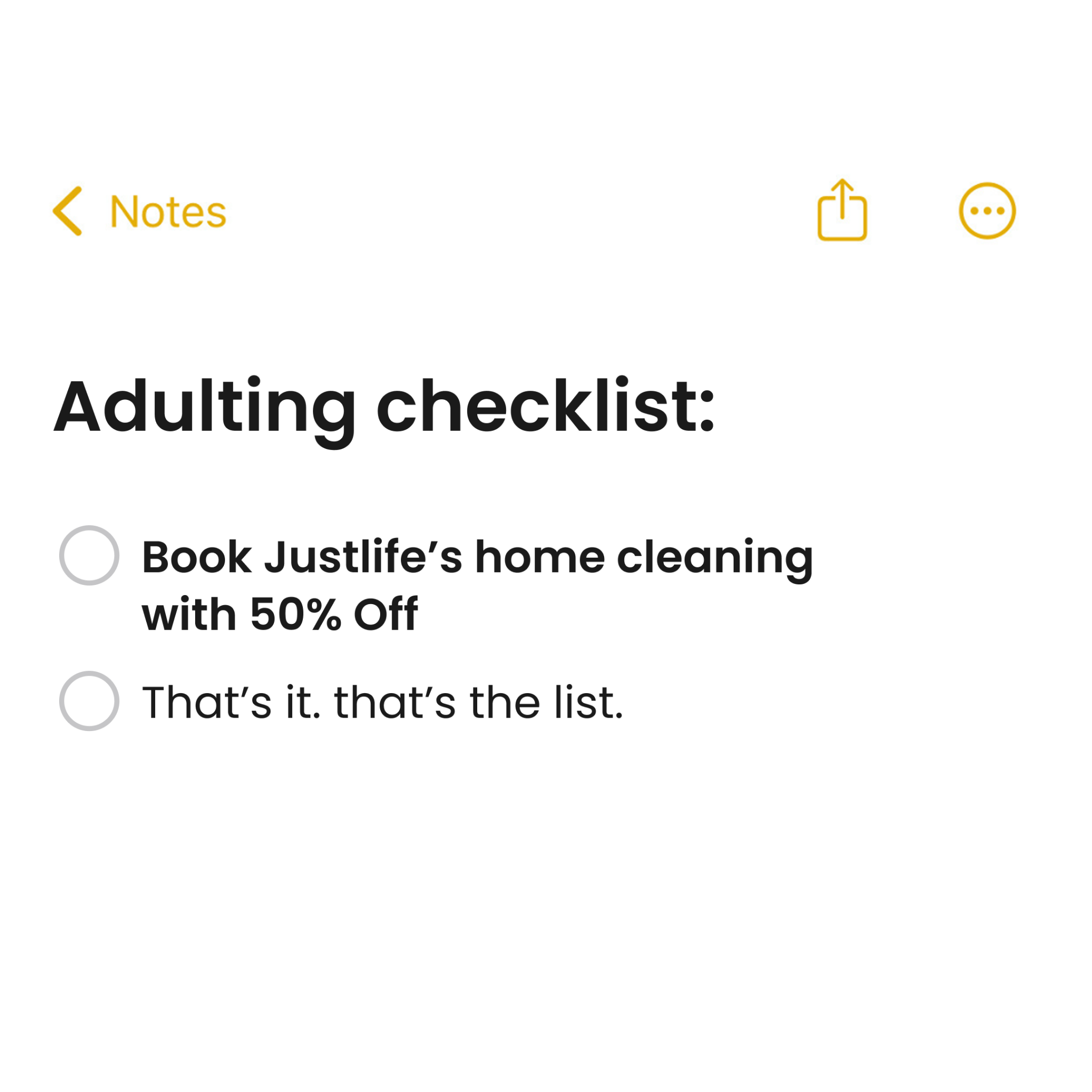 Justlife UAE Facebook ad
