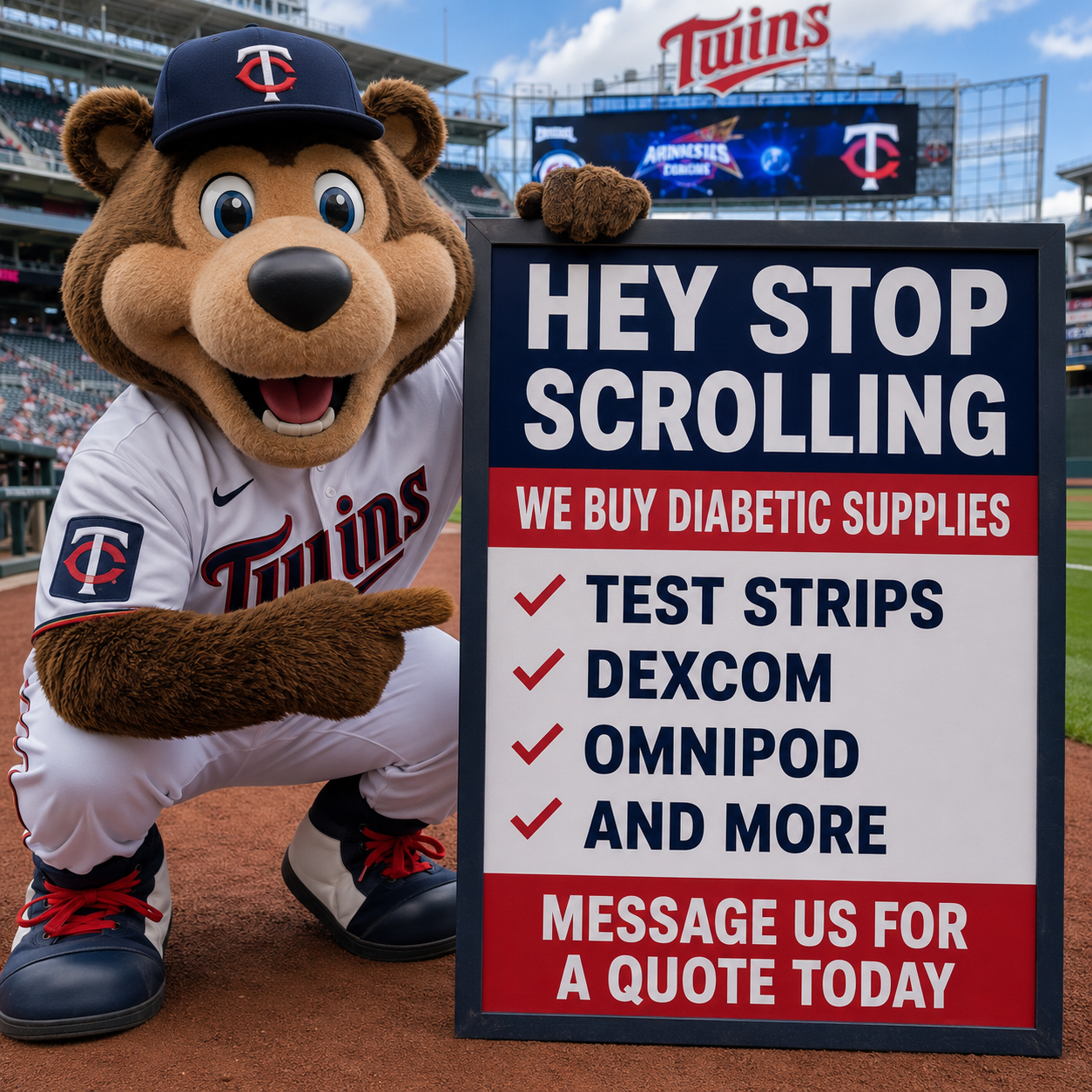 Cash for Diabetic Test Strips Twin Cities Facebook ad