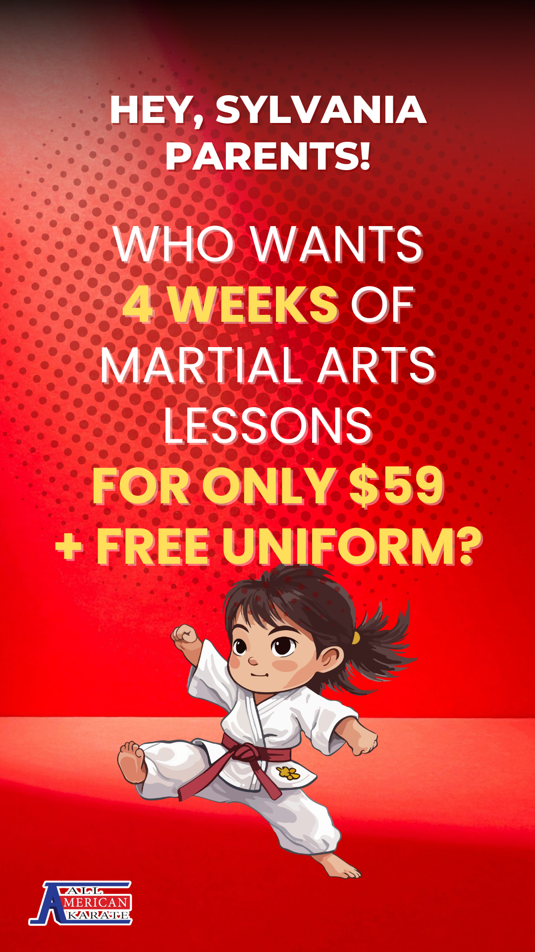 All American Karate-Sylvania Facebook ad