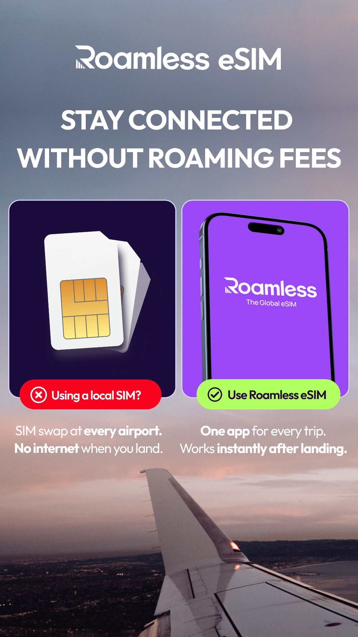 Roamless Facebook ad
