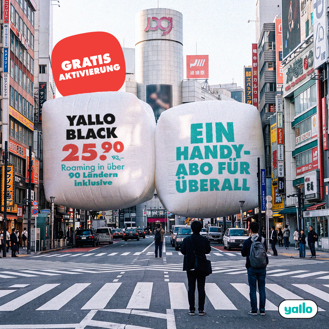 yallo Facebook ad: 72% lebenslanger Rabatt
