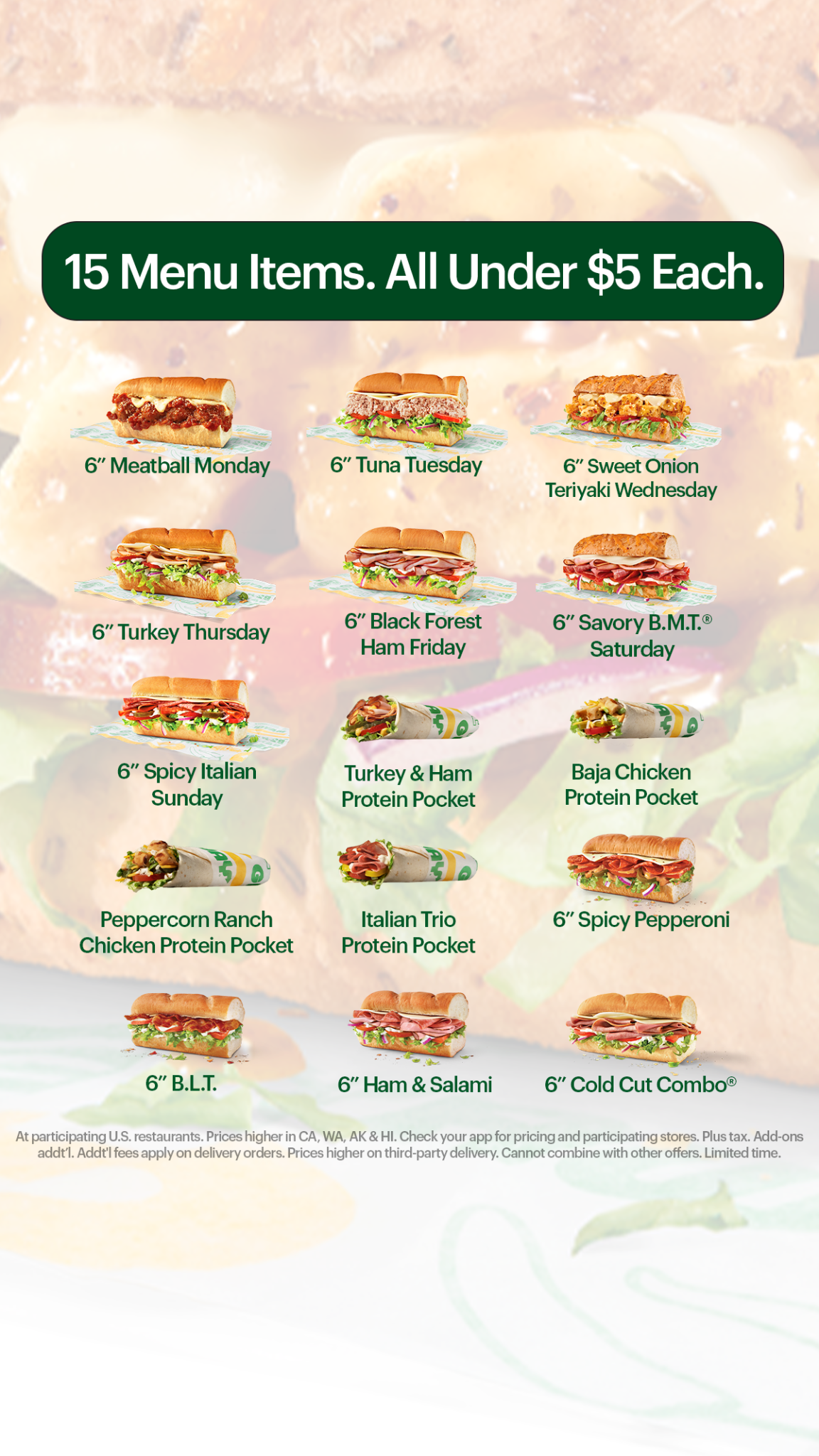 Subway Facebook ad