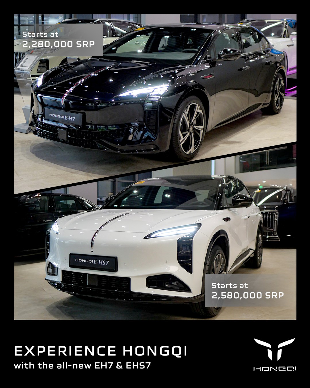 Hongqi Philippines Facebook ad: Experience the Fully-Electric Hongqi EH7 & EHS7 Now